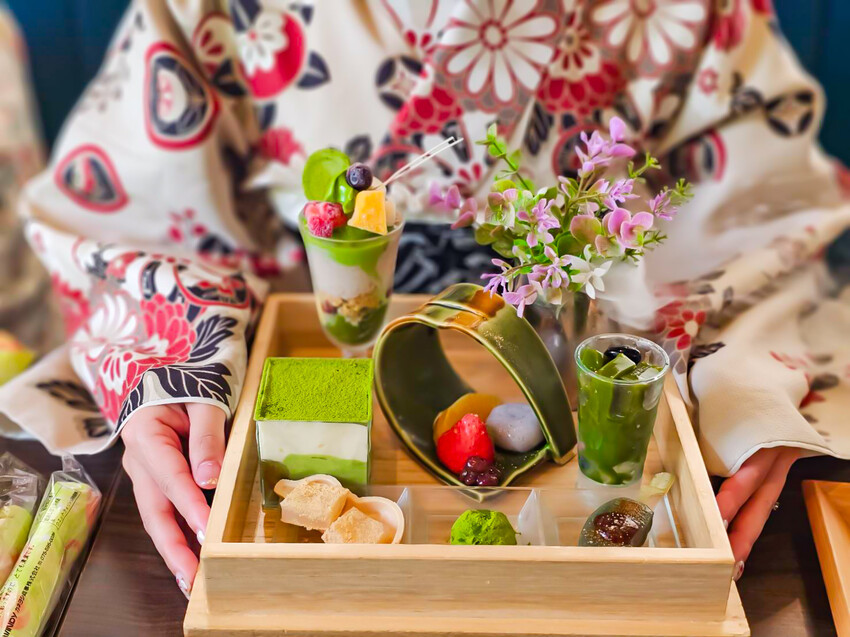 日本French cafe CHASEN 高台寺｜打開蒲島太郎的龍宮寶盒！超夢幻抹茶甜點玉手箱