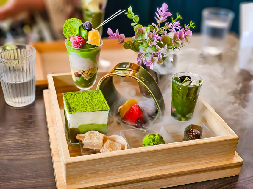 日本French cafe CHASEN 高台寺｜打開蒲島太郎的龍宮寶盒！超夢幻抹茶甜點玉手箱