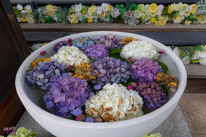日本法輪寺｜東京日本–東京最美的花手水，依季節不同推出鏤空花卉御朱印