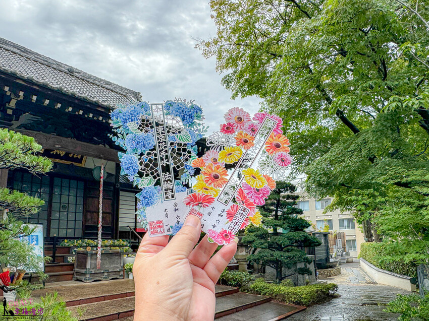 日本法輪寺｜東京日本–東京最美的花手水，依季節不同推出鏤空花卉御朱印