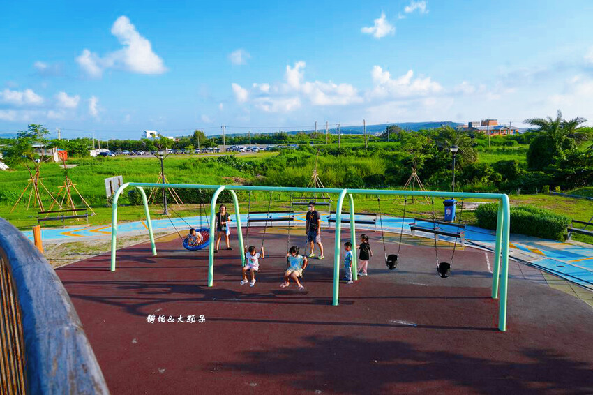 車城共融遊戲場,洋蔥大福9米高造型溜滑梯、攀爬網,屏東親子景