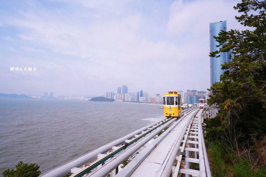 釜山海雲台藍線公園,海雲台天空膠囊列車,釜山美麗海岸風光一覽