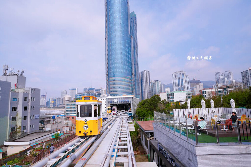 釜山海雲台藍線公園,海雲台天空膠囊列車,釜山美麗海岸風光一覽