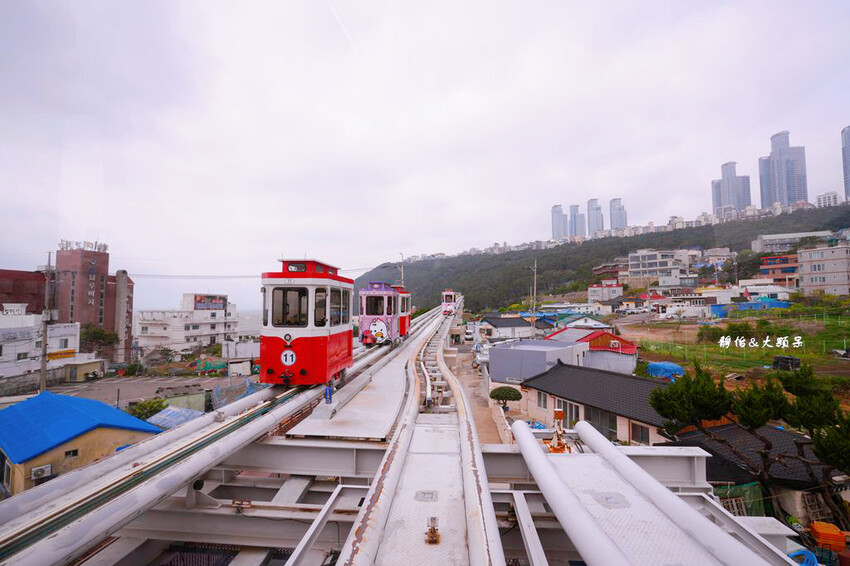 釜山海雲台藍線公園,海雲台天空膠囊列車,釜山美麗海岸風光一覽