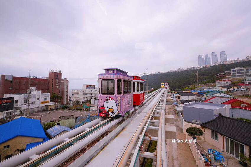釜山海雲台藍線公園,海雲台天空膠囊列車,釜山美麗海岸風光一覽