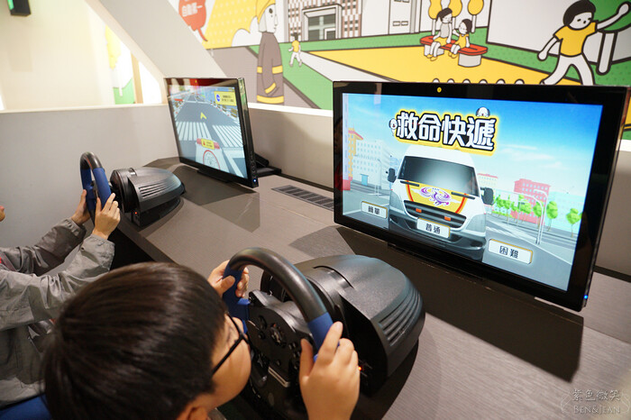 桃園市八德區桃園防災教育館》室內免費入場當一日小小消防員羅伊，多元的互動體驗、充滿了娛樂性與知識性