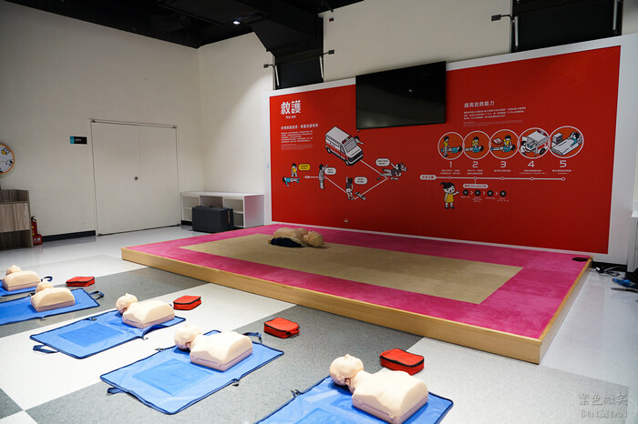 桃園市八德區桃園防災教育館》室內免費入場當一日小小消防員羅伊，多元的互動體驗、充滿了娛樂性與知識性