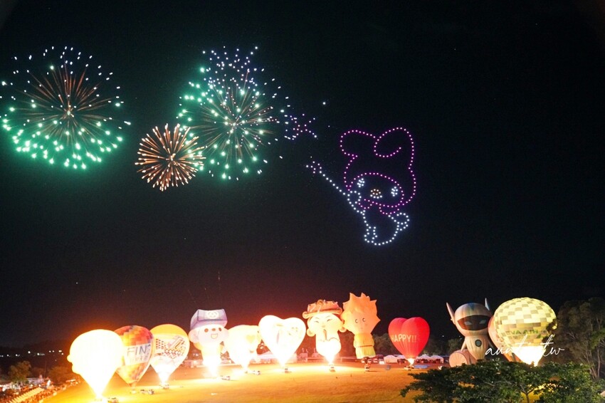 台東縣鹿野鄉【台東】鹿野高台｜2024台灣國際熱氣球嘉年華，光雕秀無人機，三麗鷗家族大集合！