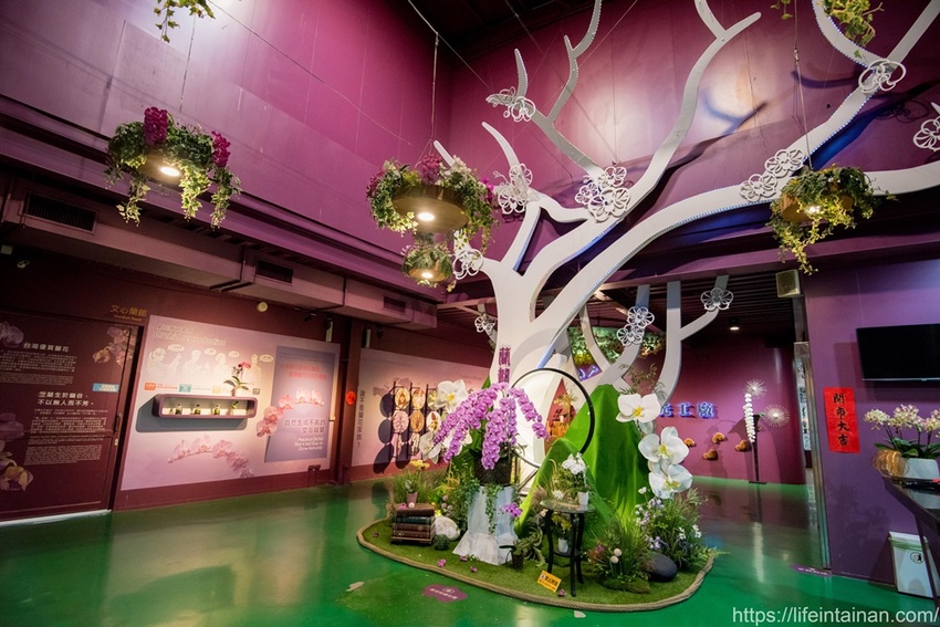 台南市六甲區“我的婆婆怎麼那麼可愛2”玻璃屋場景，戶外有遊艇花園和網美拍照區，免費參觀、蘭花保養品試用，當然別忘了“我的婆婆怎麼那麼可愛2”聯名保養品禮盒~蘭都觀光工廠