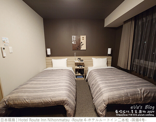 日本【日本旅遊】Hotel Route Inn Nihonmatsu -Route 4-ホテルルートイン二本松 -国道4号-，房型空間不大但是也