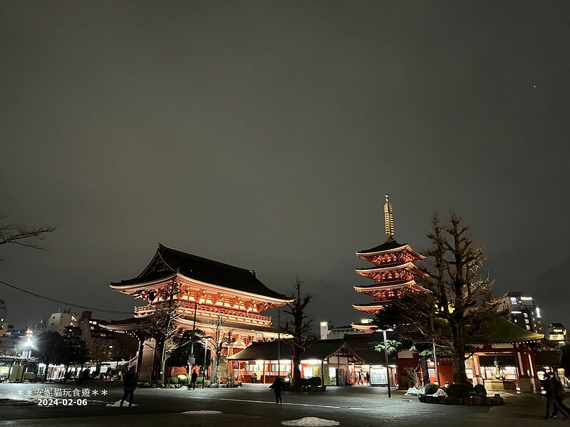 日本【2024日本關東北陸滑雪之旅】大雪的淺草寺 & 夜晚的淺草寺 及 淺草文化觀光中心