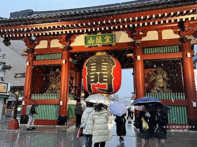 日本【2024日本關東北陸滑雪之旅】大雪的淺草寺 & 夜晚的淺草寺 及 淺草文化觀光中心