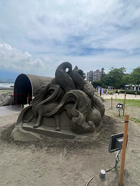 新北市八里一日遊：2023年八里神化沙雕藝術展。挖子尾自然保