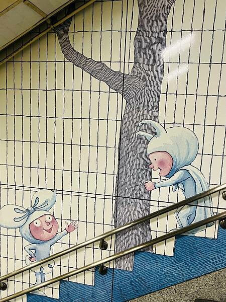 台北美麗超好拍照的捷運站：南港站幾米彩繪