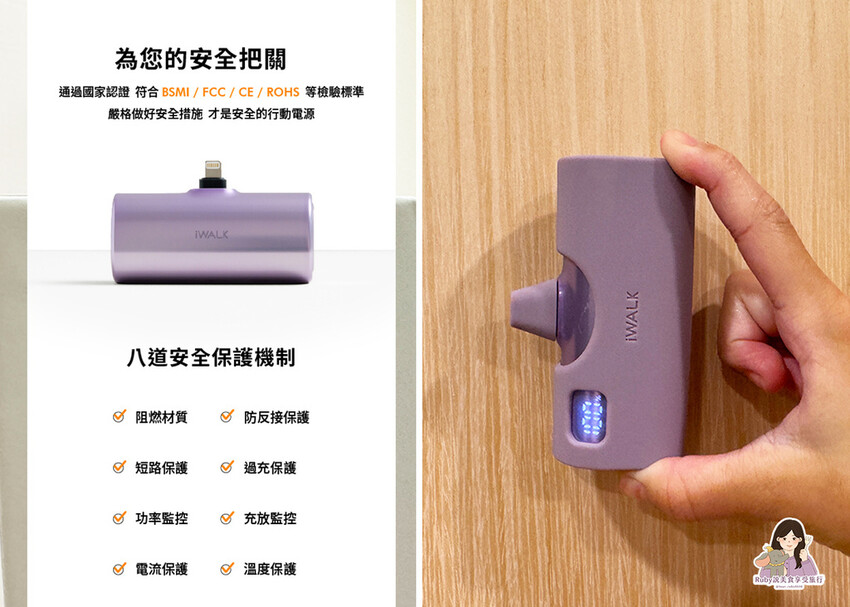 【快充行動電源推薦】iWALK TWINS 雙頭直插式行動電