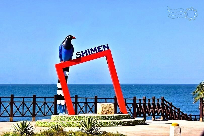 石門「山溪觀海平台」藍鵲打卡框