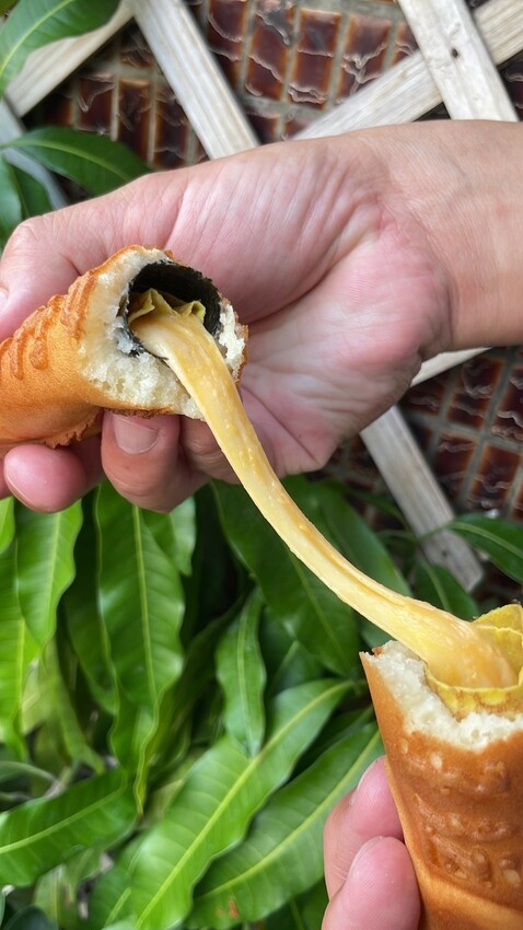 嘉義市東區犬行燒:嘉義隱藏版狗狗造型18公分超長雞蛋糕,火雞肉飯蛋糕太衝擊好吃!手工銅板美食,愛的幸福記憶GOOD LUCK!