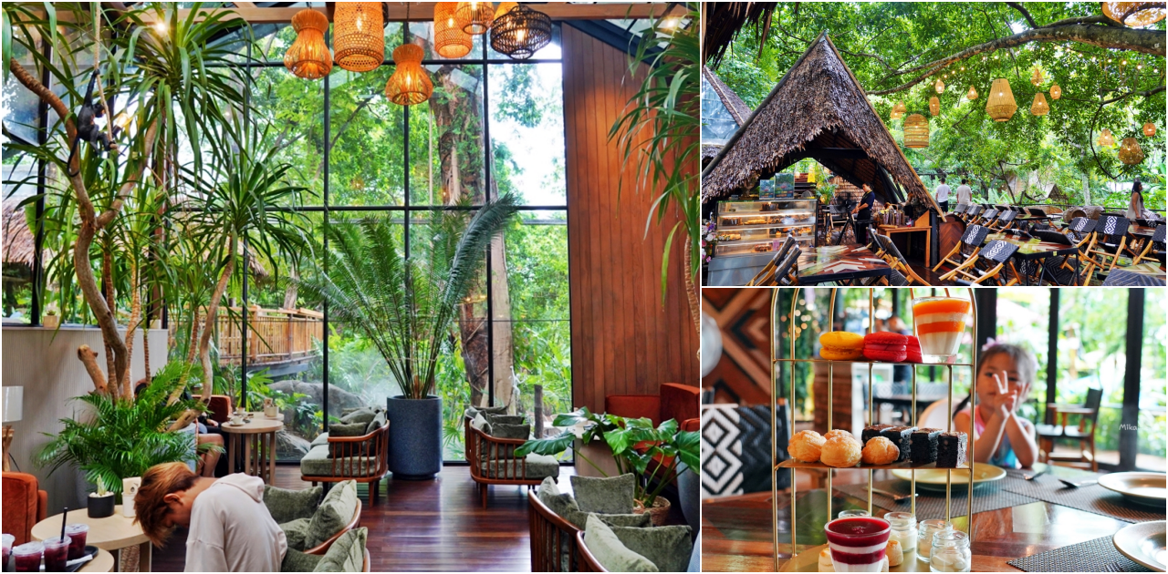 普吉島超人氣三隻猴子餐廳!原始叢林美景中的下午茶,搭配刺激的滑索體驗。