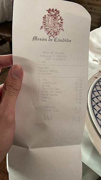 西班牙2024西班牙自由行-米其林美食推薦豬腳-塞哥維亞Mesón De Cándido (Segovia)