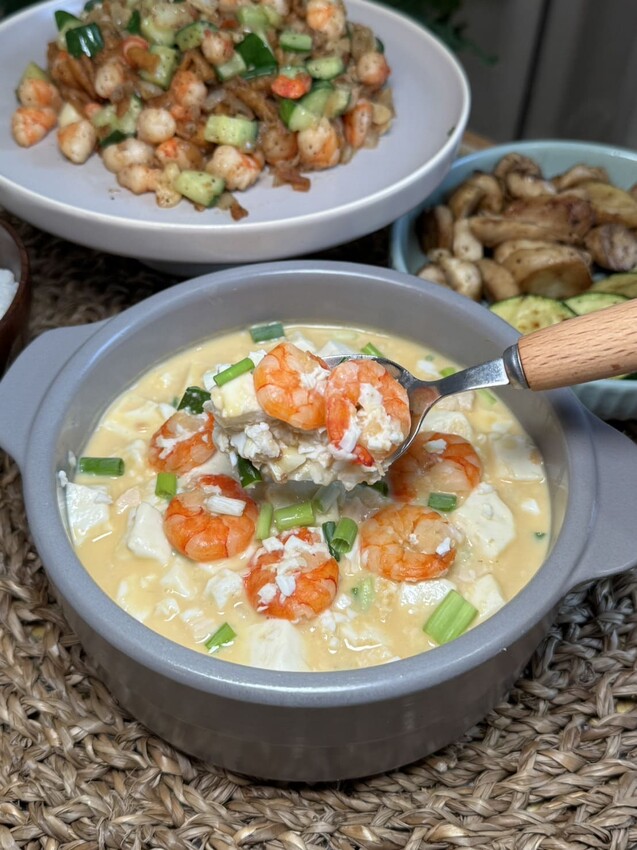 食譜分享|金沙蝦仁豆腐、可樂果蝦鬆-安永鮮物根島蝦仁 – 艾瑞絲的吃貨日常