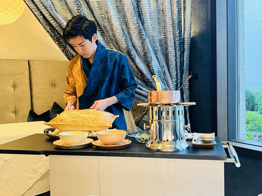 星野虹夕諾雅沖繩餐廳料理介紹:早餐、晚餐。星野Banta Cafe