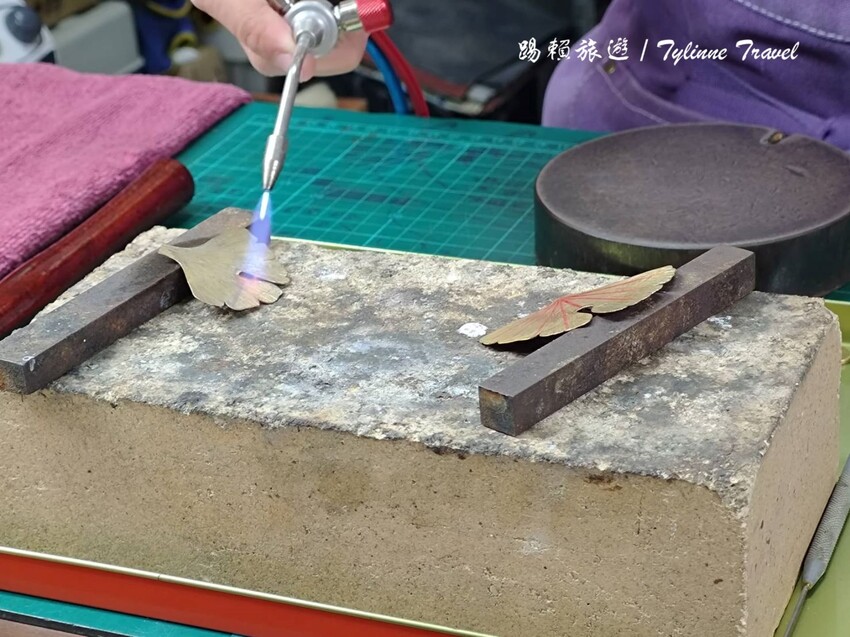 【台南手作】鋼鐵女孩工作室，超精美銀杏書籤吊飾 | 金工、手環戒指多種課程 | DIY手作體驗 | 個人專屬工作室