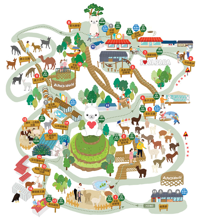 韓國親子景點「江原道羊駝世界」羊駝大軍奔跑超壯觀,近距離接觸水豚 兔子。