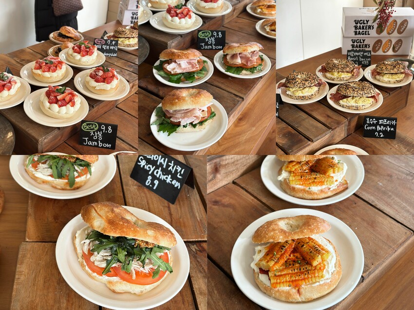 [韓國首爾] 新堂洞Ugly Bakers Bagel｜首爾巷弄咖啡廳｜超多種貝果餐點｜外酥內Ｑ軟｜店內超多好拍角落！ – 萍姐愛分享