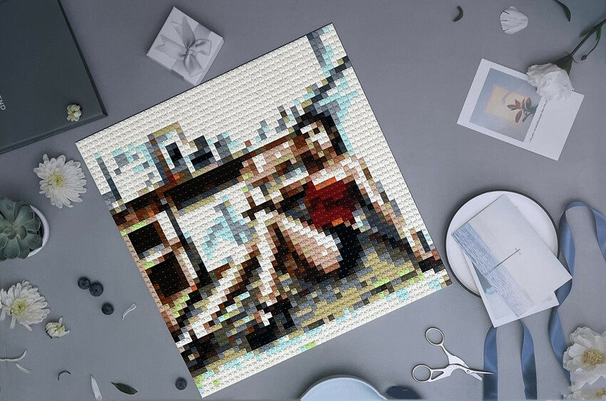 【客製化禮物】BrickNet積木畫,獨一無二的禮,送給特別的人!簡單好上手的拼圖,超療癒~專屬紀念性的禮物,好獨特!