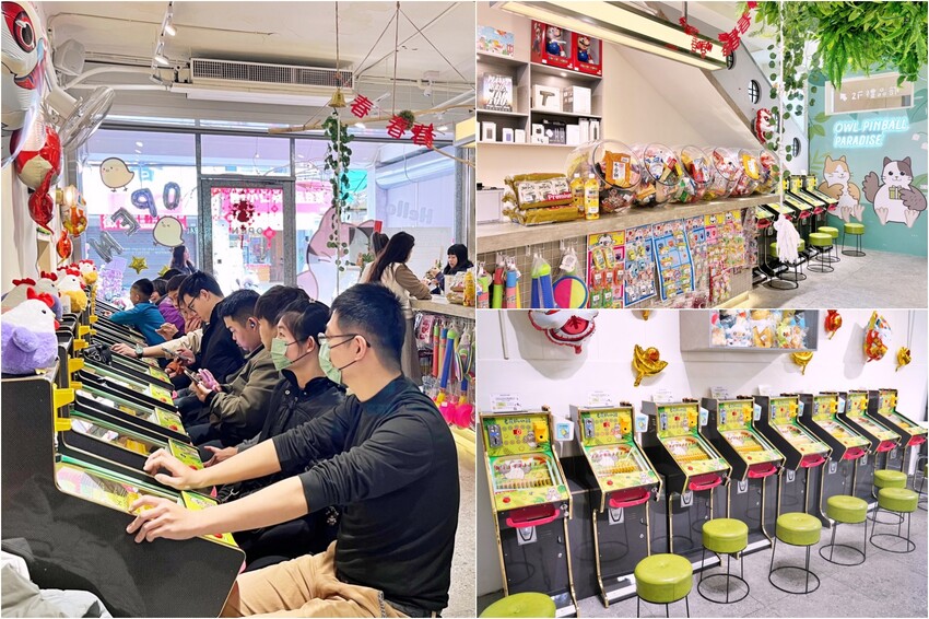 全新彈珠台讓親子一起回味童年！還有獨家「烤雞爭霸」和「小雞飼料」機台，簡單好玩又能把好禮帶回家