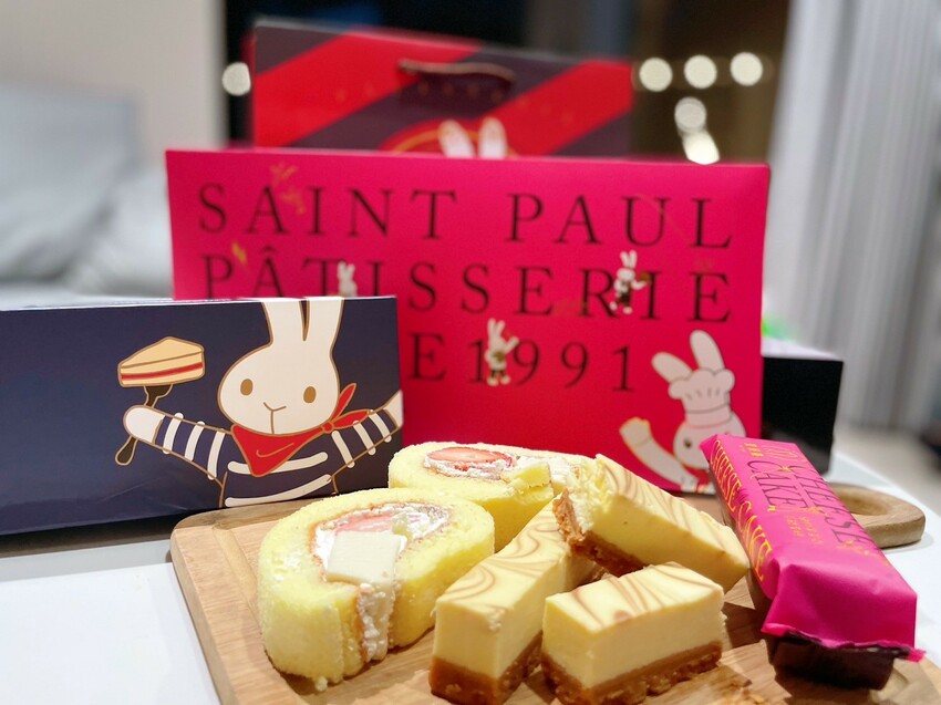 嘉義市東區甜點裡的微光浪漫｜《聖保羅烘焙花園》彌月蛋糕開箱，乳酪與奶凍卷幸福上桌。嘉義彌月蛋糕試吃、媽媽手冊贈品。