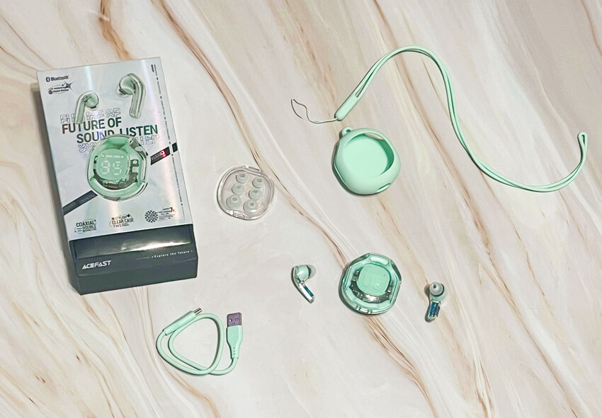 【藍牙耳機】有顏值有內涵的3C產品，ACEFAST Crystal T8 小晶彩真無線藍牙耳機，時尚穿搭必備，讓耳朵談戀愛！【數位產品】