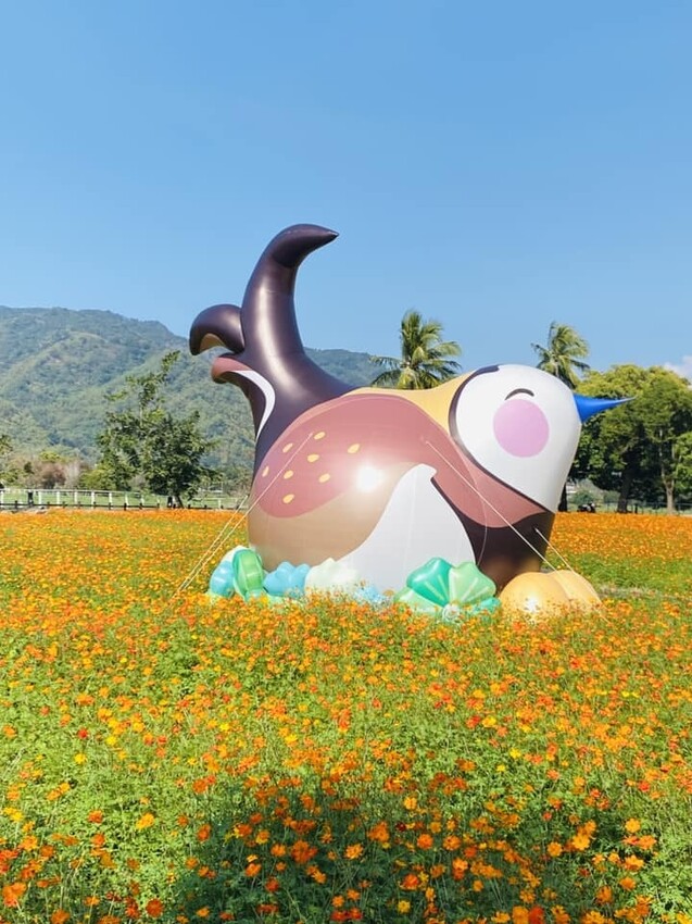 高雄市美濃區【高雄美濃景點】來高雄美濃賞花「蛇來蛇趣~來去美濃尞」∣裝置藝術彩繪大地艷麗花田等你來拍∣