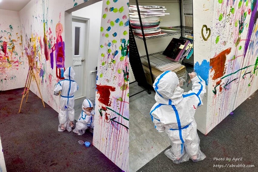台中市西區嗨畫-竟然連天花板和牆壁都可以畫！適合親子同樂、約會的好選擇