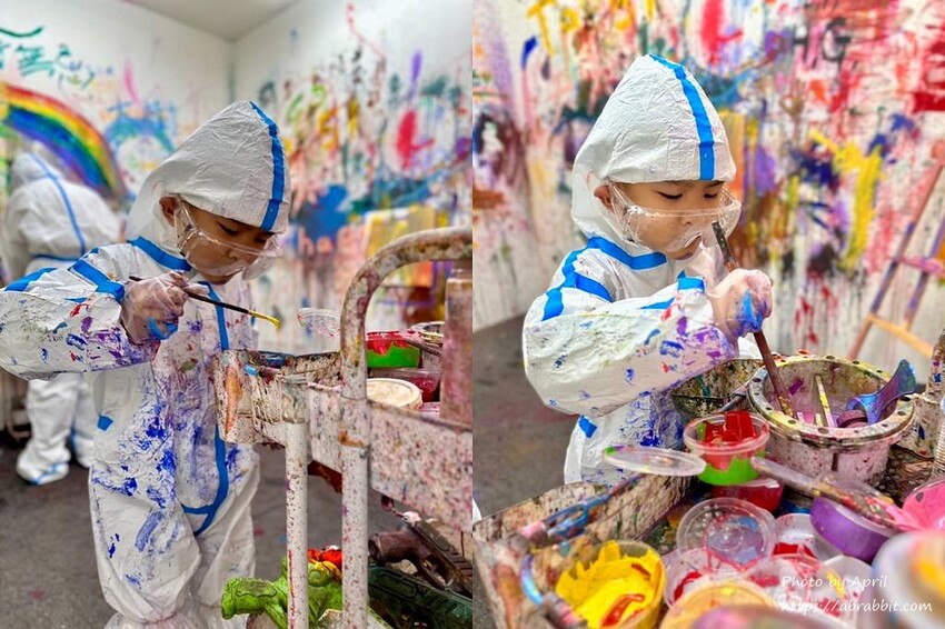 台中市西區嗨畫-竟然連天花板和牆壁都可以畫！適合親子同樂、約會的好選擇