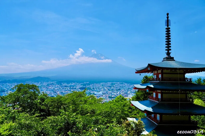 河口湖自駕遊「新倉山淺間公園、富士淺間神社」，賞富士山絕佳景