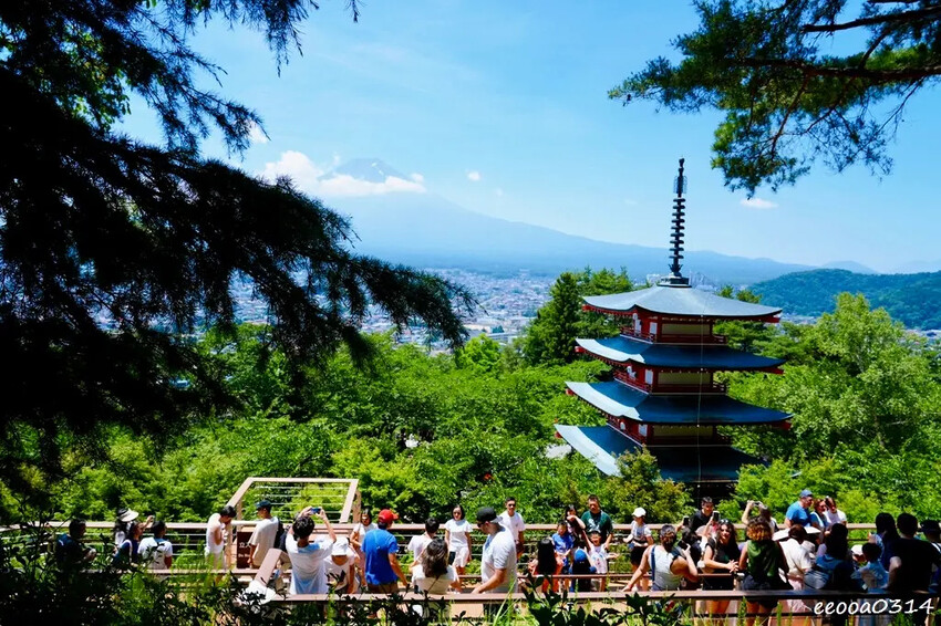 河口湖自駕遊「新倉山淺間公園、富士淺間神社」，賞富士山絕佳景