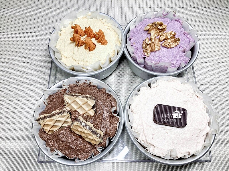 烘焙筆記│巴斯克,一盆麵糊做出四個口味