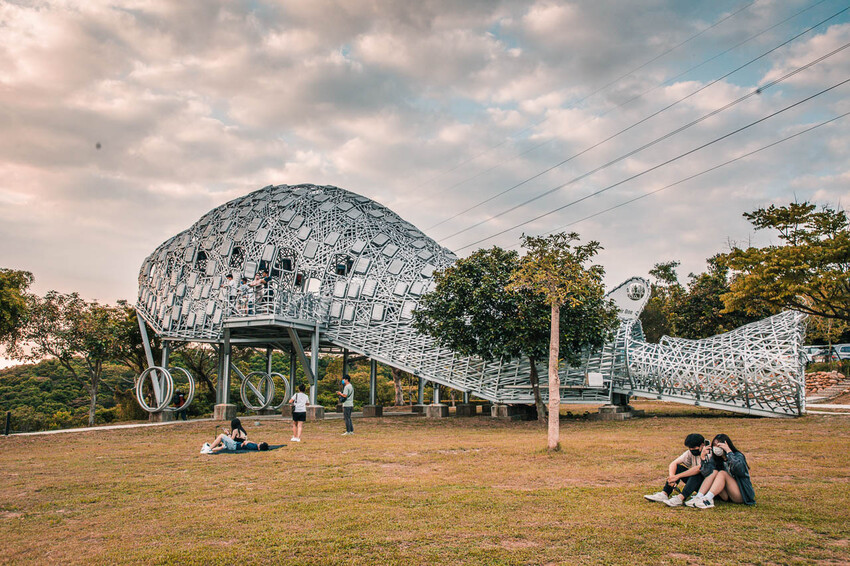 桃園市桃園區虎頭山環保公園|不用花錢也能擁有百萬夜景!俯瞰整座城市的270度超廣角浪漫夜景聖地