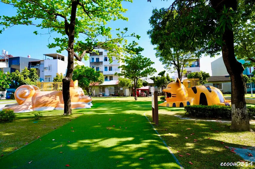 屏東遛小孩好去處「勝利動物溜滑梯公園」，8座超萌動物溜滑梯免