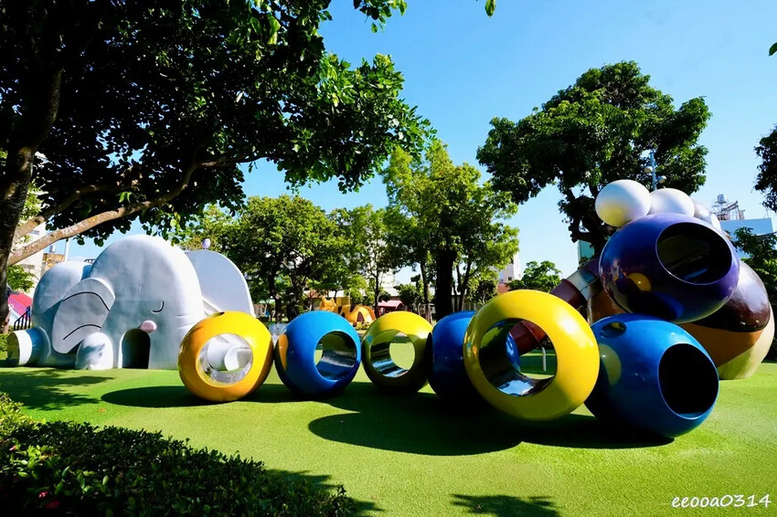 屏東遛小孩好去處「勝利動物溜滑梯公園」，8座超萌動物溜滑梯免