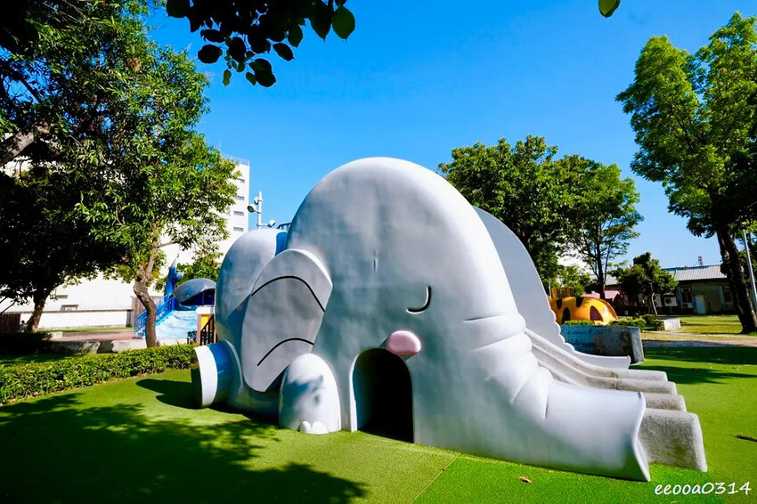 屏東遛小孩好去處「勝利動物溜滑梯公園」，8座超萌動物溜滑梯免