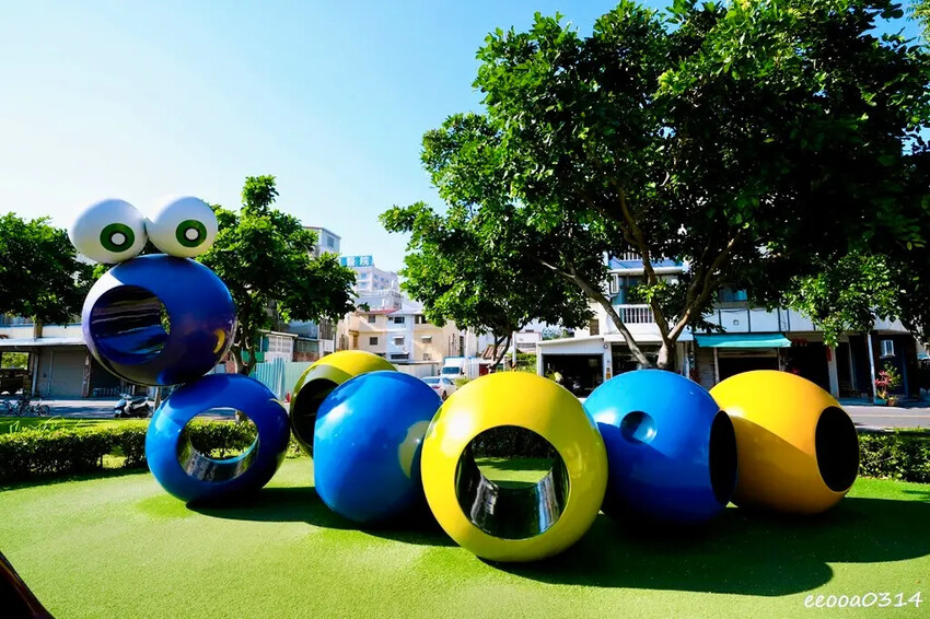 屏東遛小孩好去處「勝利動物溜滑梯公園」，8座超萌動物溜滑梯免