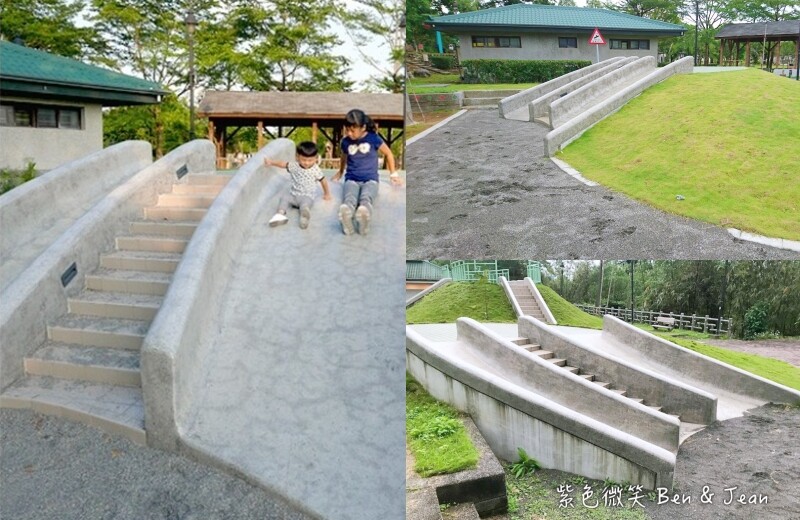宜蘭縣員山鄉【宜蘭員山公園】大小磨石子溜滑梯、新式遊具、戰車公園、忠烈祠、木棧道生態池、環山步道