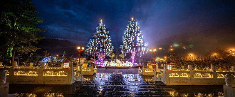 台中市和平區2024山谷燈光節|谷關燈區變身聖誕村,梨山還有全國最高聖誕樹