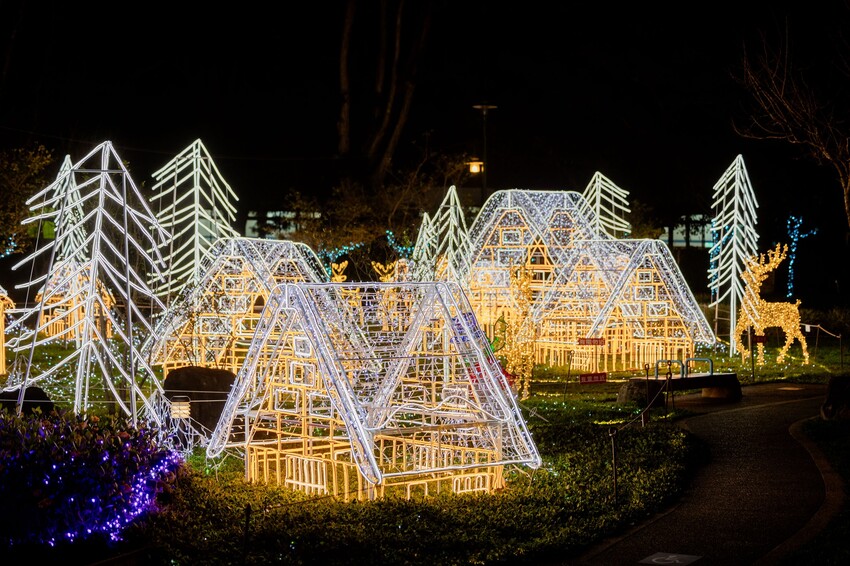 台中市和平區2024山谷燈光節|谷關燈區變身聖誕村,梨山還有全國最高聖誕樹