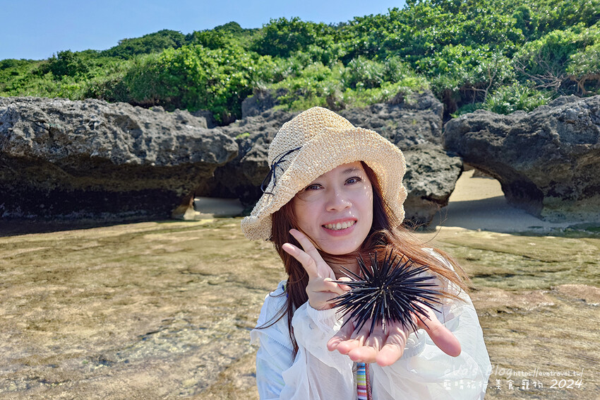 屏東縣琉球鄉【小琉球景點】蛤板灣有著台版威尼斯沙灘之美稱，海水清澈見底，參與潮間帶活動看見海膽、陽隧足、硨磲貝、海葵、海參等等生物，還可以親手觸摸體驗觸感。小琉球旅行