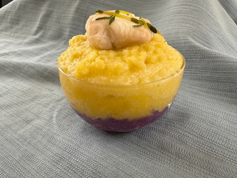 營養滿分的介護料理推薦:用瓜瓜園地瓜做雙色地瓜鯛魚粥