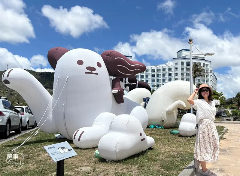 超萌巨型小可愛【看海美術館_怪獸代班】，順遊絕美枋山石礁海岸
