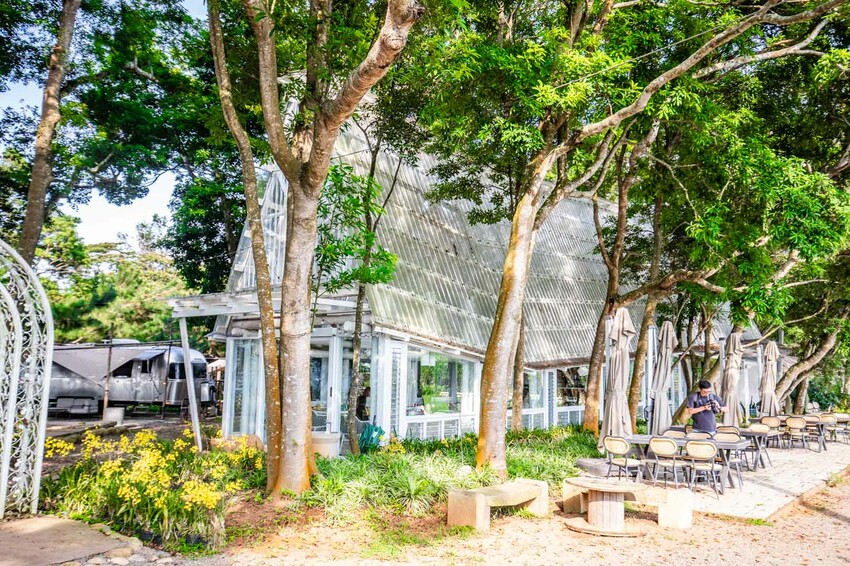 卓蘭小巷清風豪華露營，一泊三食網美必拍。